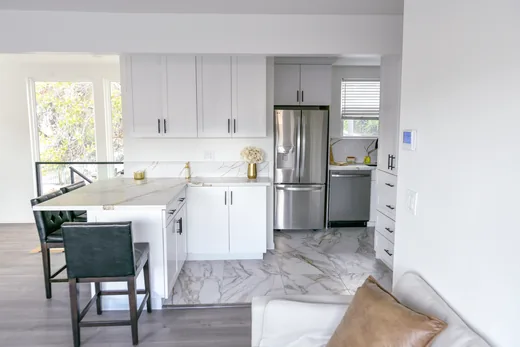 Alternate view of the living and kitchen space